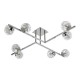 Ceiling Lights - Taghrid - Decorative Glass & Chrome 8 Light Ceiling Lamp Dar-TAG4850 - Taghrid - Decorative Glass & Chrome 8 Light Ceiling Lamp