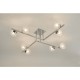 Ceiling Lights - Taghrid - Decorative Glass & Chrome 8 Light Ceiling Lamp Dar-TAG4850 - Taghrid - Decorative Glass & Chrome 8 Light Ceiling Lamp