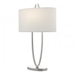 Utara - Polished Chrome Table Lamp with Ivory Shade Utara - Polished Chrome Table Lamp with Ivory Shade