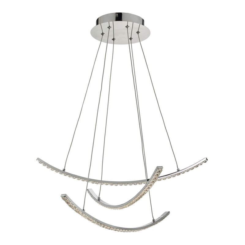 Ceiling Lights - Zancara - LED Crystal & Polished Chrome Pendant Dar-ZAN0350 - Zancara - LED Crystal & Polished Chrome Pendant