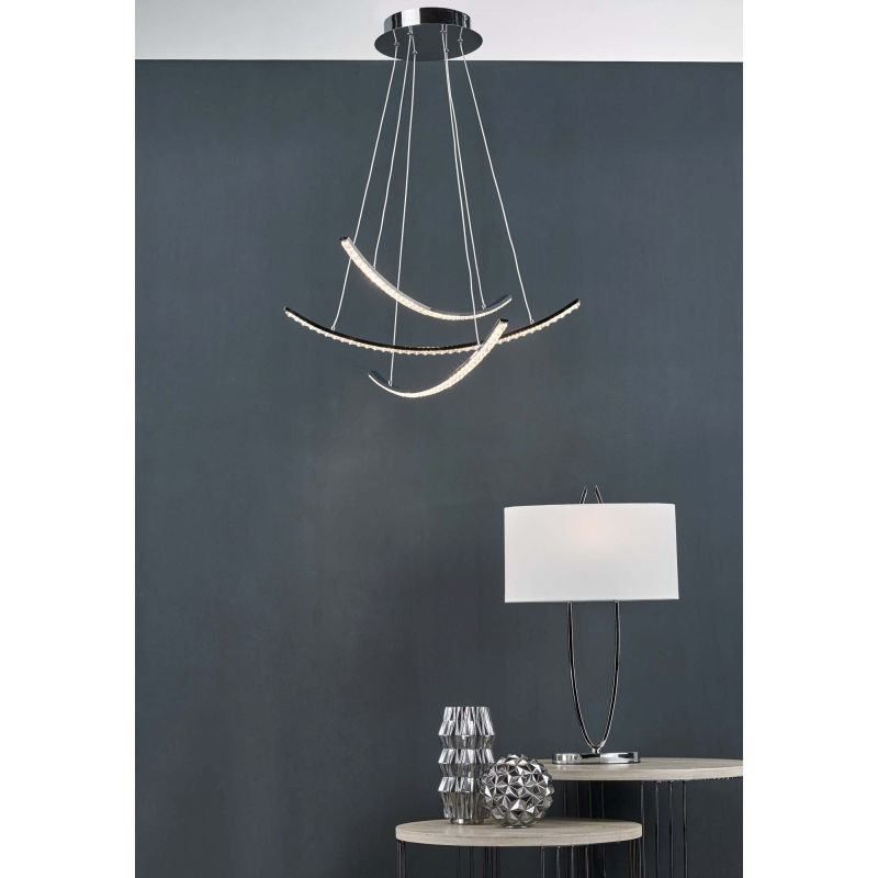 Ceiling Lights - Zancara - LED Crystal & Polished Chrome Pendant Dar-ZAN0350 - Zancara - LED Crystal & Polished Chrome Pendant