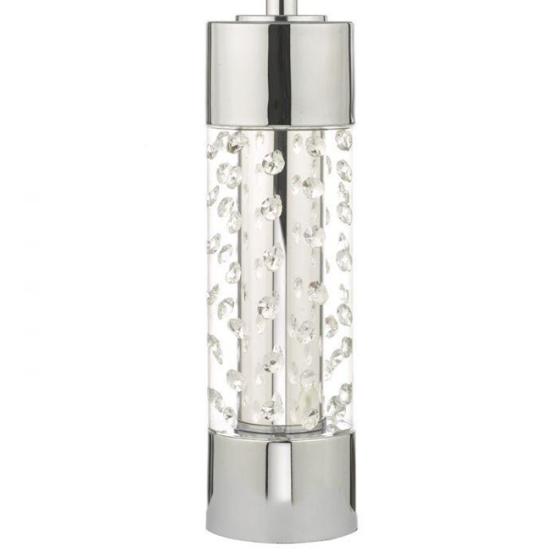 Table & Floor Lamp - Yalena - Grey Shade with Glass & Crystal Table Lamp Wisebuys-YAL4208 - Yalena - Grey Shade with Glass & Crystal Table Lamp