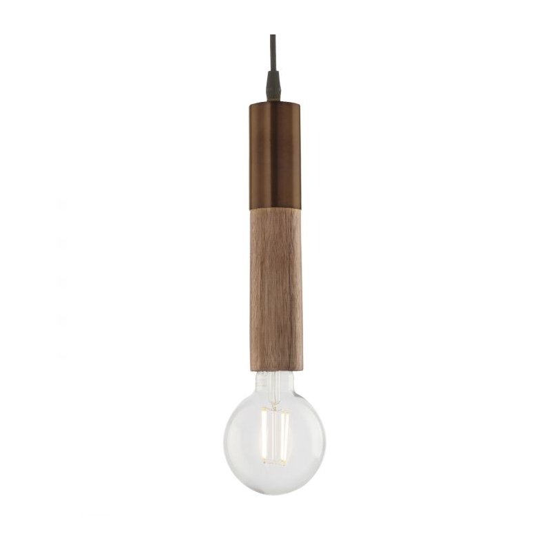 Ceiling Lights - Ziva - Handmade Gold & Wood Single Hanging Pendant Dar-ZIV0135 - Ziva - Handmade Gold & Wood Single Hanging Pendant