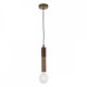 Ceiling Lights - Ziva - Handmade Gold & Wood Single Hanging Pendant Dar-ZIV0135 - Ziva - Handmade Gold & Wood Single Hanging Pendant