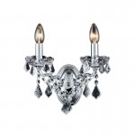 Toledo - Chrome 2 Light Wall Lamp with Crystal Toledo - Chrome 2 Light Wall Lamp with Crystal