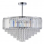 Arles - Chrome 5 Light Semi Flush with Crystal Arles - Chrome 5 Light Semi Flush with Crystal