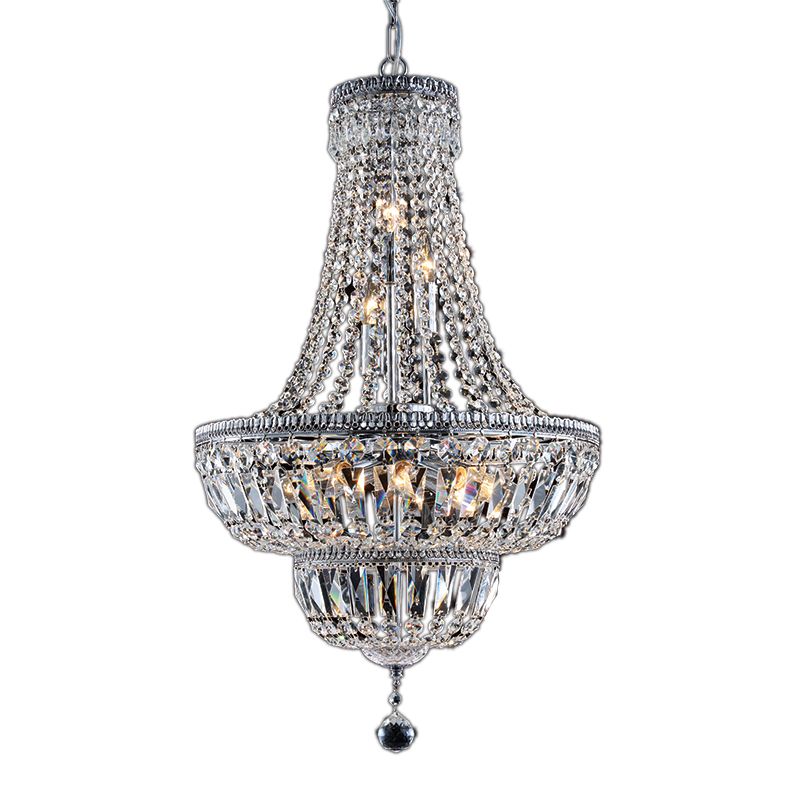 Cork Lighting-CF627430/11 - Imperial - Chrome 11 Light Chandelier with Crystal