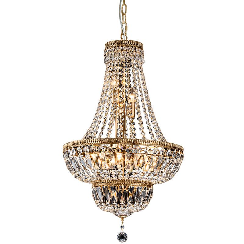 Cork Lighting-CF627430/11AG - Imperial - Aged Gold 11 Light Chandelier with Crystal