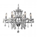 Toledo - Chrome 6 Light Chandelier with Crystal Toledo - Chrome 6 Light Chandelier with Crystal
