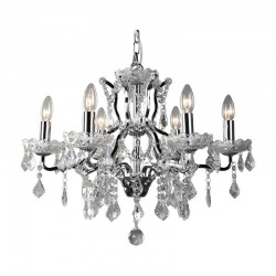 Toledo - Chrome 6 Light Chandelier with Crystal Toledo - Chrome 6 Light Chandelier with Crystal