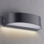 Simon - Dark Grey & White LED Wall Light