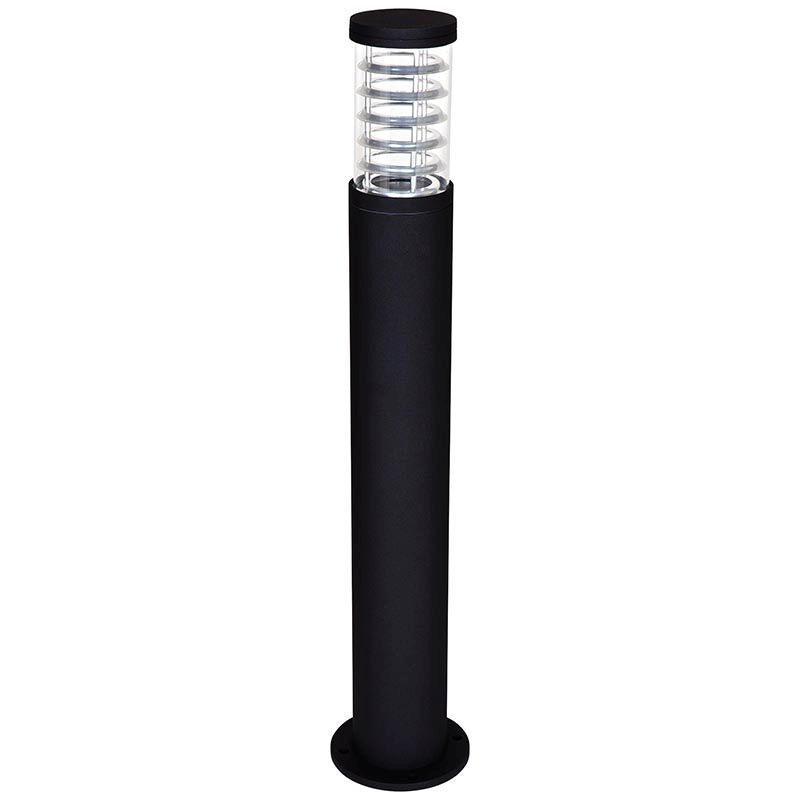 Cork Lighting-EL251M/BLK - Alta - Black Bollard with Clear Diffuser