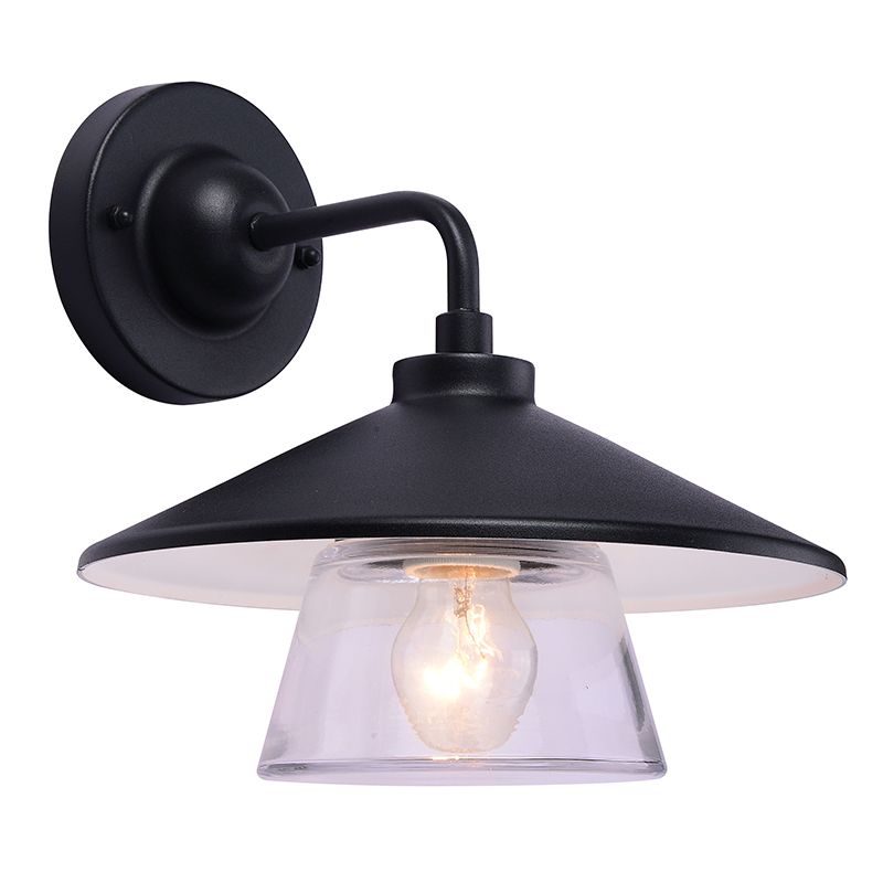 Cork Lighting-EL2701/BL - Sandy - Black LED Wall Lamp with Clear Glass