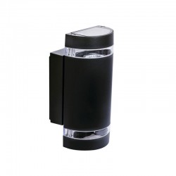 Alta - Black Up & Down Wall Lamp with Clear Diffuser