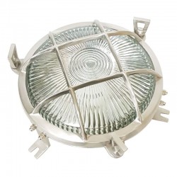 Span - Satin Nickel Bulkhead Light