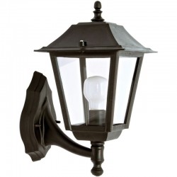 Thiago - Black Uplighter Lantern Wall Lamp Thiago - Black Uplighter Lantern Wall Lamp