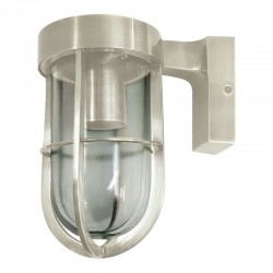 Span - Satin Nickel Wall Lamp with Clear Glass