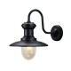 Cork Lighting-ELFREJUS/BL - Frejus - Black Wall Lamp with Glass Diffuser IP44