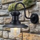 Cork Lighting-ELFREJUS/BL - Frejus - Black Wall Lamp with Glass Diffuser IP44