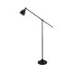 Cork Lighting-FL2045/BLK - Angle - Matt Black Floor Lamp