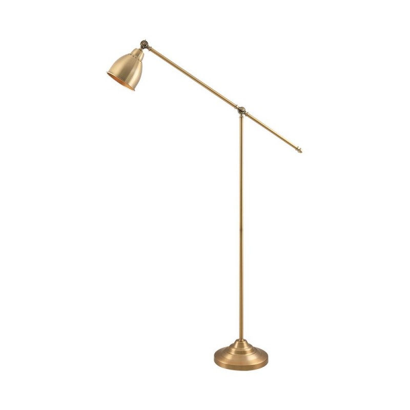 Cork Lighting-FL2045/BR - Angle - Satin Brass Floor Lamp