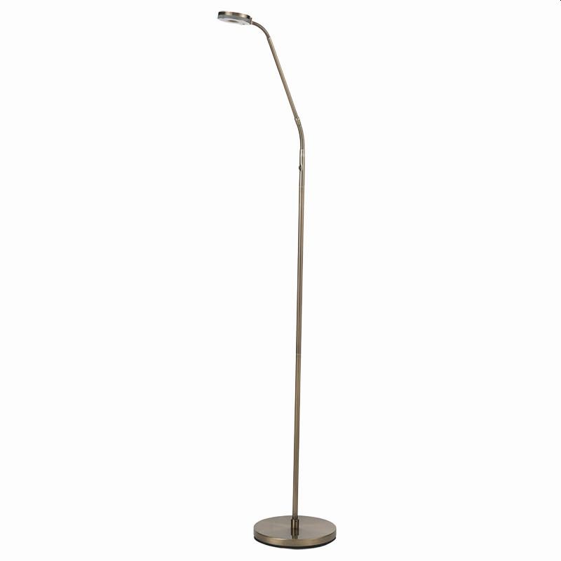 Cork Lighting-FL2095/ANT - Naro - Antique Brass LED Floor Lamp