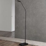 Naru - Matt Black LED Floor Lamp