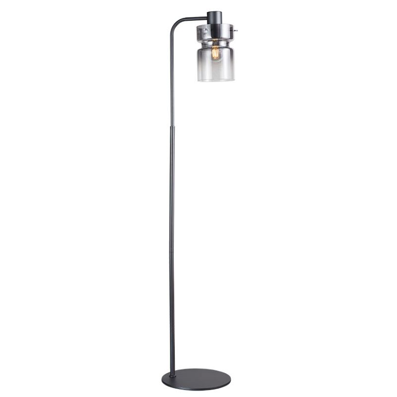 Cork Lighting-FL2207/1GRY - Camden - Grey Floor Lamp with Ombre Smoked Glass