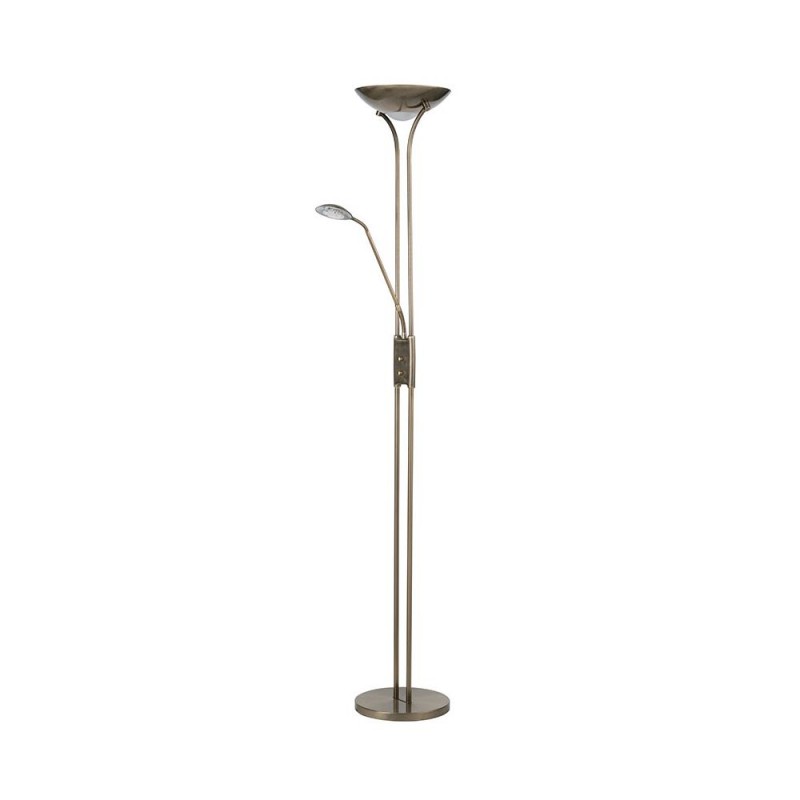 Cork Lighting-FL8166/ANT - Monah - Antique Brass Mother & Child LED Floor Lamp