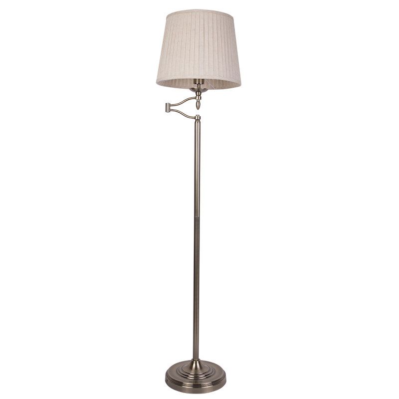 Cork Lighting-FL9022/ANT - Kyra - Antique Brass Floor Lamp with Cream Shade