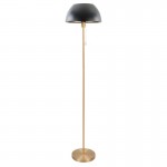 Bella - Brass Floor Lamp with Black & Gold Shade Bella - Brass Floor Lamp with Black & Gold Shade
