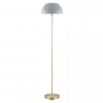 Bella - Brass Floor Lamp with Grey Shade Bella - Brass Floor Lamp with Grey Shade