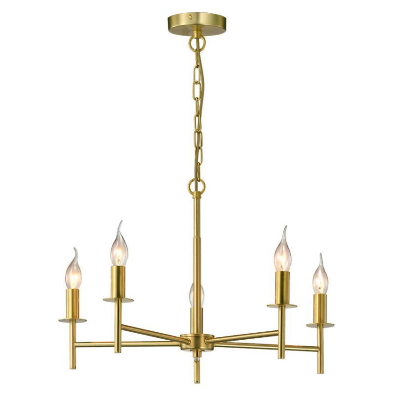 Cork Lighting-LF1824/5MB - Passo - Painted Gold 5 Light Centre Fitting