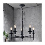 Aradena - Matt Black 5 Light Centre Fitting