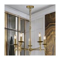 Aradena - Matt Brass 5 Light Centre Fitting