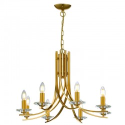 Vulcan - Matt Brass 8 Light Centre Fitting Vulcan - Matt Brass 8 Light Centre Fitting