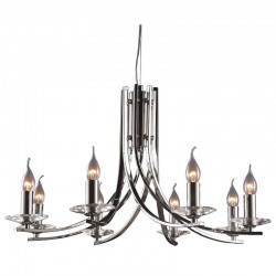 Vulcan - Satin Nickel 8 Light Centre Fitting Vulcan - Satin Nickel 8 Light Centre Fitting