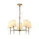 Cork Lighting-LF2840/5AB - Shandon - Antique Brass 5 Light Centre Fitting with Cream Shade