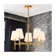 Cork Lighting-LF2840/5MB - Shandon - Matt Brass 5 Light Centre Fitting with White Shade