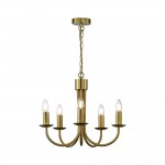 Axus - Matt Brass 5 Light Centre Fitting