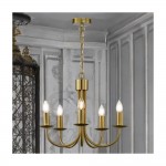 Axus - Matt Brass 5 Light Centre Fitting