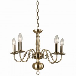 Flemish - Antique Brass 5 Light Chandelier Flemish - Antique Brass 5 Light Chandelier