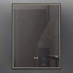 Fabro - Black LED Mirror - Defogging Function 70 x 50cm Fabro - Black LED Mirror - Defogging Function 70 x 50cm