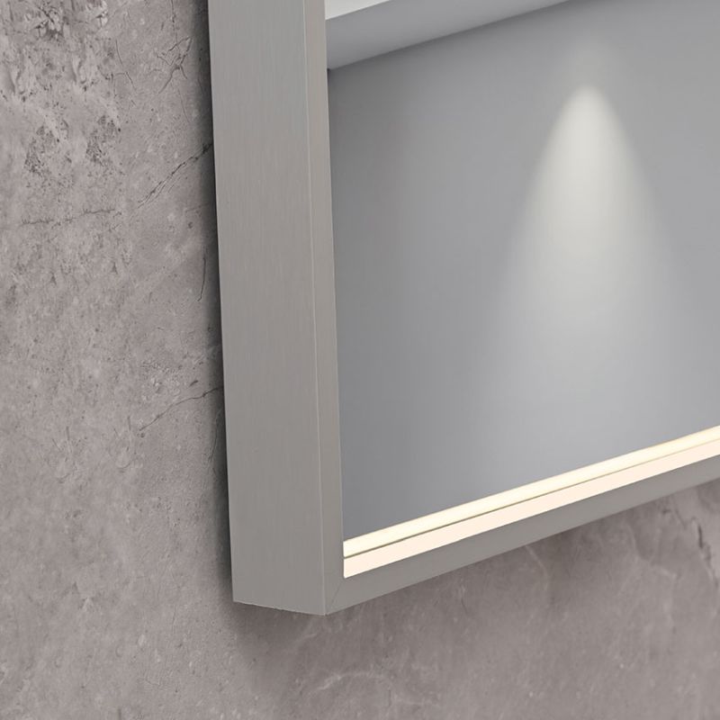 Cork Lighting-MIR4676080/SIL - Fabro - Silver LED Mirror - Defogging Function 80 x 60cm