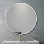 Fabro - Circular Silver LED Mirror - Defogging Function 80 cm Fabro - Circular Silver LED Mirror - Defogging Function 80 cm