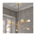 Venus - Satin Brass 6 Light Centre Fitting