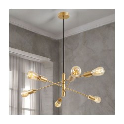 Venus - Satin Brass 6 Light Centre Fitting