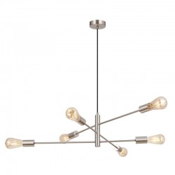 Venus - Satin Nickel 6 Light Centre Fitting Venus - Satin Nickel 6 Light Centre Fitting