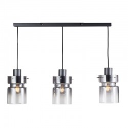 Camden - Grey 3 Light over Island Fitting with Ombre Smoked Glass Camden - Grey 3 Light over Island Fitting with Ombre Smoked Glass