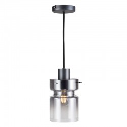 Camden - Grey Pendant with Ombre Smoked Glass Camden - Grey Pendant with Ombre Smoked Glass